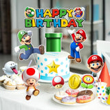 Super Bros Cake Topper Fun Kids Birthday Cupcake Party Decoration