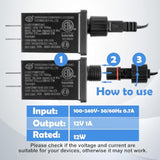 2Pack 12V 1A Replacement Yard Inflatable Adapters Class 2 Power Supply With 2 10Ft Extension Cords Transformer Us Plug F