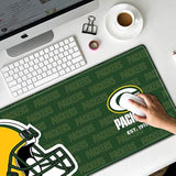 Large Gaming Mouse Pad With Non-Slip Rubber Base For Laptop Computer Desktop Keyboard,Green Design Stitched Edges Mouse Desk Mat For Football Sport Fans