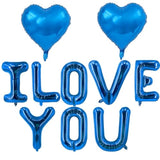 Blue Heart Balloon Valentine Balloons Blue I Love You Balloons For Anniversary Party Decor Wedding Party Supplies Bride Shower Valentines Day Decorations Party Balloon Set-10 Pcs