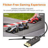 8K Fiber Optic Displayport 1.4 Cable 50 Ft, Active Optical Dp To Dp Cable Supp