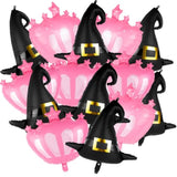 14Pc Halloween Foil Balloons – Witch Hat & Princess Crown Party Decorations