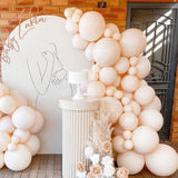 Double Stuffed Nude Balloon Kit β Cream, Blush & Peach Balloons for Baby Showers and Parties
