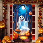 Halloween Door Cover Ghost Banner 71.6x35.4 Inch Indoor Outdoor Party Decorations