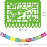 5Pcs Mexican Party Decorations, 90Ft Papel Picado Banner, Fiesta Party Decoration, Dia De Los Muertos, Cinco De Mayo Decor, Day Of The Dead Decorations, Mexican Independence Day Decoration Supplies