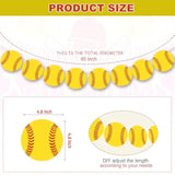 Softball Party Banner,4Pcs Softball Paper Garland For Baby Shower Sports Theme Party Decorations,Softball Birthday Party Photo Prop Pennant Supplies