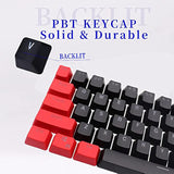 Gtsp Red And Black Keycaps 60% Percent Pbt Key Cap Set With 6.25U Space Key Fo