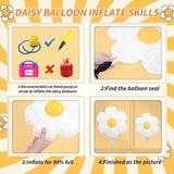 Boho Daisy Balloon Garland Arch Kit, 172Pcs Groovy Balloon Arch Kit Wi