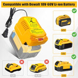 20V Battery Charger Repalcement For Dewalt 20V Lithium Battery Charger Compatible With Dewalt 18V/20V Max Dcb201 Dcb204 Dcb207 Dcb206 Dcb203 Dcb200 Power Tool Battery Charger(Not For 12V)