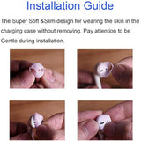 Ear Tips Ear Gels Anti-Slip Earuds Cover Silicone Compatible With Airpod 1St Gen And 2Nd Gen., 3 Pairs White/Black/Pink