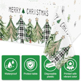 3pcs Christmas Tree Tablecloth Disposable Xmas Party Table Cover 54x108in