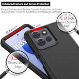 Rugged Phone Case For Moto G Power 5G 2025/Moto G Play 2025, With Belt Clip Holster & Kickstand Heavy Duty Shockproof Protective Full Body Case (Black)