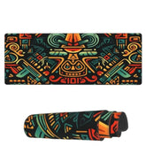 Laptop Mouse Pad Aztec Pattern Desk Mat With Stitched Edges 31.5X 11.8 Inch Non-Slip Large Keyboard Rubber Writing Table Mat For Office Home