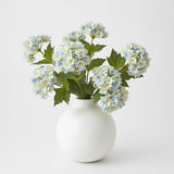 27 Inch Artificial Hydrangea Flowers, 4 Stems With 3-Head Blooms, White To Blue Gradient – Real Touch, Maintenance-Free For Wedding Centerpieces, Home & Office Decor