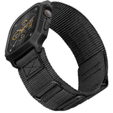 Bands Compatible With Apple Watch 44Mm 45Mm With Case,Rugged Sport Apple Watch Strap With Protective Cover For Iwatch Series 9/8/7/6/5/4/Se For Men(Black Black Tags)