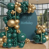 126pcs Emerald Green & Gold Balloon Garland Kit for Baby Showers and Party Decor