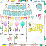 Llama Birthday Party Supplies Cactus Party Decorations With Llama Cact