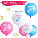 60 Pieces Gender Reveal Balloons Girl Or Boy Latex Reveal Party Balloo