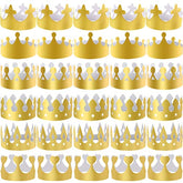 48 Pieces Paper Crowns Gold Paper Party Crown Hats King Crown For Kids And Adults