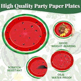 50 Pcs Watermelon Party Supplies Plates Oval 11Inch Watermelon Theme Disposable Paper Plate Summer Melon Dinnerware Platter Dish Tray For Wedding Picnic Birthday Party Dinner Supplies