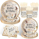 140Pcs Birthday Party Paper Plates Napkins Birthday Party Supplies Paper Cups Dessert Plates Kids Boys Birthday Decorations Set For 20 Guests