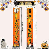 Happy Halloween XtraLarge Door Banner Orange Outdoor Summerween Party Decorations