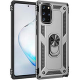 Military Grade Drop Impact For Samsung Galaxy Note 20 Case Note 20 5G Case 360 Metal Rotating Ring Kickstand Holder Armor Heavy Duty Shockproof Case For Galaxy Note 20 5G Phone Case (Sliver)
