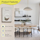240 V Only 4-Wire Manual Electric Baseboard Heater Thermostat For Home,