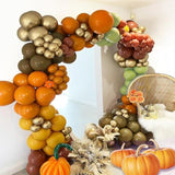 Fall Balloon Arch Kit: Burnt Orange, Gold & Brown Thanksgiving Garland