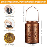 Cardinal Solar Lanterns Outdoor Waterproof Garden Hanging LED Decor Red Bird