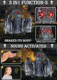 Talking Zombie Groundbreaker Halloween Animatronic with Red Eyes