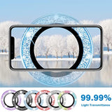 For Iphone 15 & Iphone 15 Plus Camera Lens Protector, Bling Glitter Diamond Lens Cover 9H Tempered Glass Camera Cover Anti Scratch Shockproof Screen Protector Individual Metal Lens Ring - 2Pcs