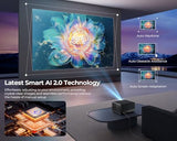 Smart 4K Projector With Wifi And Bluetooth - Compatible With Netflix, Prime Video, Youtube, Dust-Proof Sealed, Dolby Audio, Auto Focus & Keystone Pro Uhd Hdr 10+ Video Projector