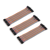 120Pcs Male To Male Dupont Cable Line 40P 21Cm Dupont Color Cable Breadboard Wire Adapter Cable 20Cm