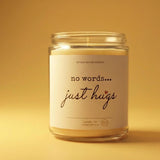 Sympathy Gifts For Loss Of Loved One, Memorial Candle 9Oz Lavender Scented Soy Candle, “No Words… Just Hugs” Remembrance & Bereavement Gift, Grief Gifts For Women, Condolence Gift, 50 Hour Burn, St