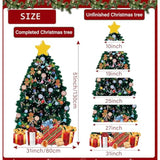 51 X 31 Inch Christmas Tree Bulletin Board Decoration Large Paper Christmas Tree With Fairy Light Xmas Wall Decor For Classroom Home Office Window Chalkboard Cardboard