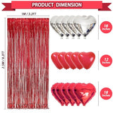 90Pcs Valentines Day Decor Kit, Happy Anniversary Decorations - 4 Pcs Balloon Boxes, Balloon Garland, Multi Decorations For Romantic Decors Special Night