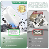 For Airpods Pro 3 Clear Case 2025, Military-Grade Shockproof, Soft Tpu Highly Transparent Anti-Yellowing For Airpods Pro 3 Case With Cleaning Kit & Cute Round Buckle, Clear White