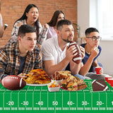 3 Packs Party Football Tablecloth?54"X 108"?, Football Theme Party Plastic Touchdown Table Cover For Birthday Party Decorations Tailgate Football Party