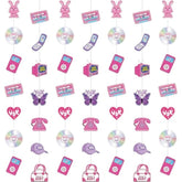 8 Packs Y2K Party Decorations Pink Paper Banner Early 2000S Hanging Decor I Love 00'S Paper Cutout Retro 2000S Garland For Birthday Female Bachelorette Party Supplies Decoration