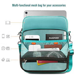 FINTIE 11 Inch Tablet Sleeve Case, Briefcase Shoulder Bag for 11" iPad (A16) 2025, Air M3 M2 2025/2024, 10.9" iPad 10th Gen, 10.9" Air 5/4, Galaxy Tab, Aqua Green