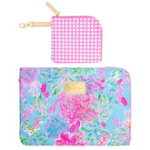 Lilly Pulitzer Padded Tech Sleeve with Small Zip Pouch for Accessories, Cute Laptop Case for Women, Tablet Bag or 13 Inch Laptop Sleeve (Cay to My Heart)