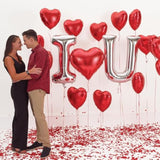 Red Heart Shaped Balloons Red I Love You Valentine Balloons For Valentines Day Bridal Shower Wedding Party Decorations