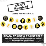 10ft Shiny Happy New Year 2026 Banner Garland Party Decorations No DIY