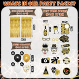 74pc New Year’s Eve 2026 Party Supplies Disco Ball Balloons Banner Fringe Curtain