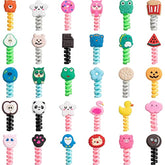 32 Pieces Colorful Cartoon Charger Cable Protectors Usb Charger Cable Saver Si