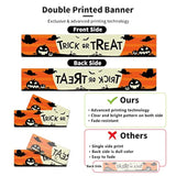 Trick or Treat Banner 120x20 Inch Halloween Pumpkins Bats Yard Party Decor