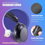 Momentum 4 Protective Headband Cover Compatible With Sennheiser Momentum 4 Headphone Thicker Sports Fabric Replacement Headband Cushion Pad Cover Headphone Headband Protector (Black)