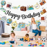 Travel Themed Party Decorations Adventure Time Birthday Decorations Included Happy Birthday Banner Around The World Party Decorations Travel Decorations For Party