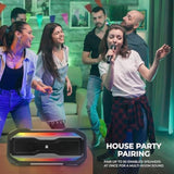 Altec Lansing ROCKBOX XL Wireless Bluetooth Speaker, Portable Waterproof Speaker with 20 Hour Playtime and 5 Illuminating LED Light Modes, Floating Wireless for Indoors and Outdoors